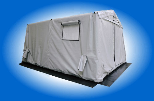 Inflatable Air Shelters Door Closed Gray